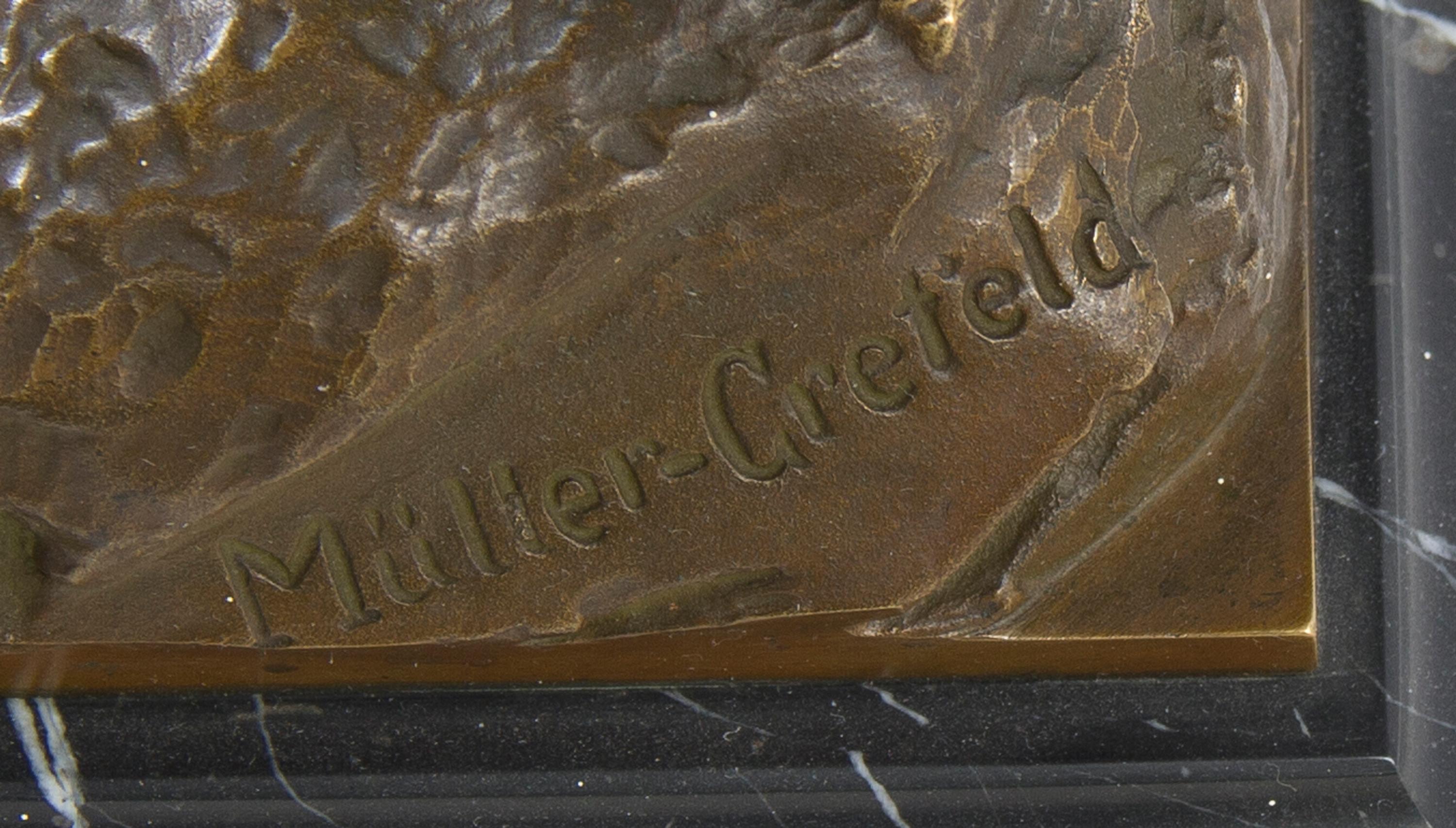 A German Bronze Figure, after Adolph Muller-Crefeld (1863-1934), Height 15 1/2 inches.