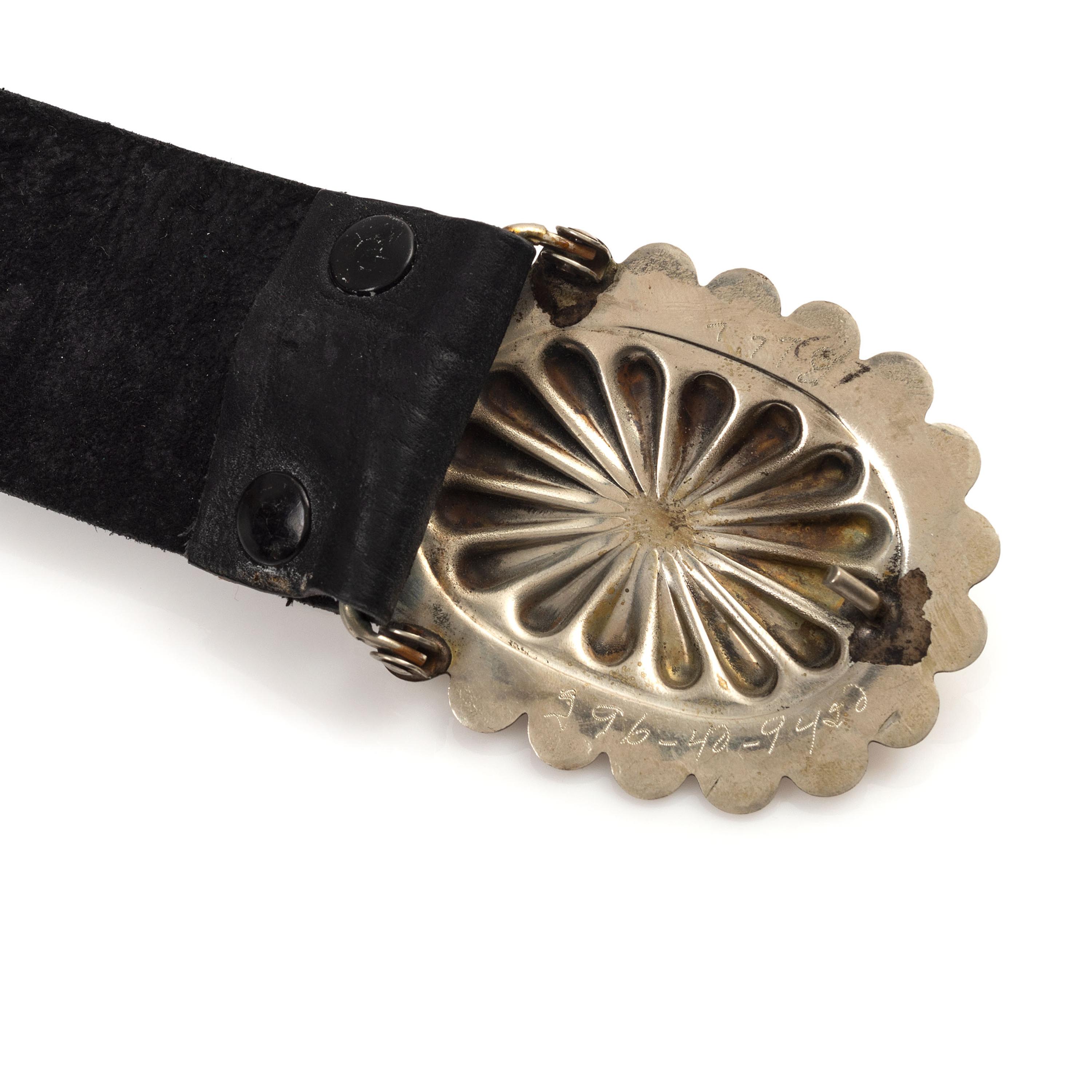 Navajo Silver and Turquoise Concha Belt