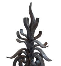 A Pair of Wrought Iron Decorative Finials 12" W x 12" D x 24" H, — United States, Circa 1880