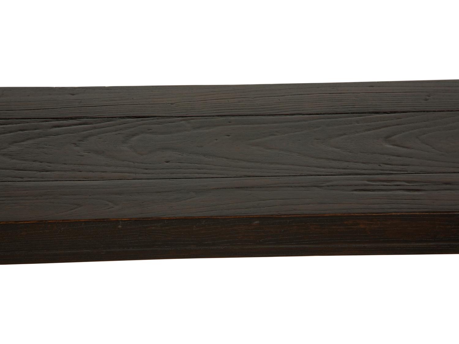 A Chinese Ebonized Hardwood Low Console Table