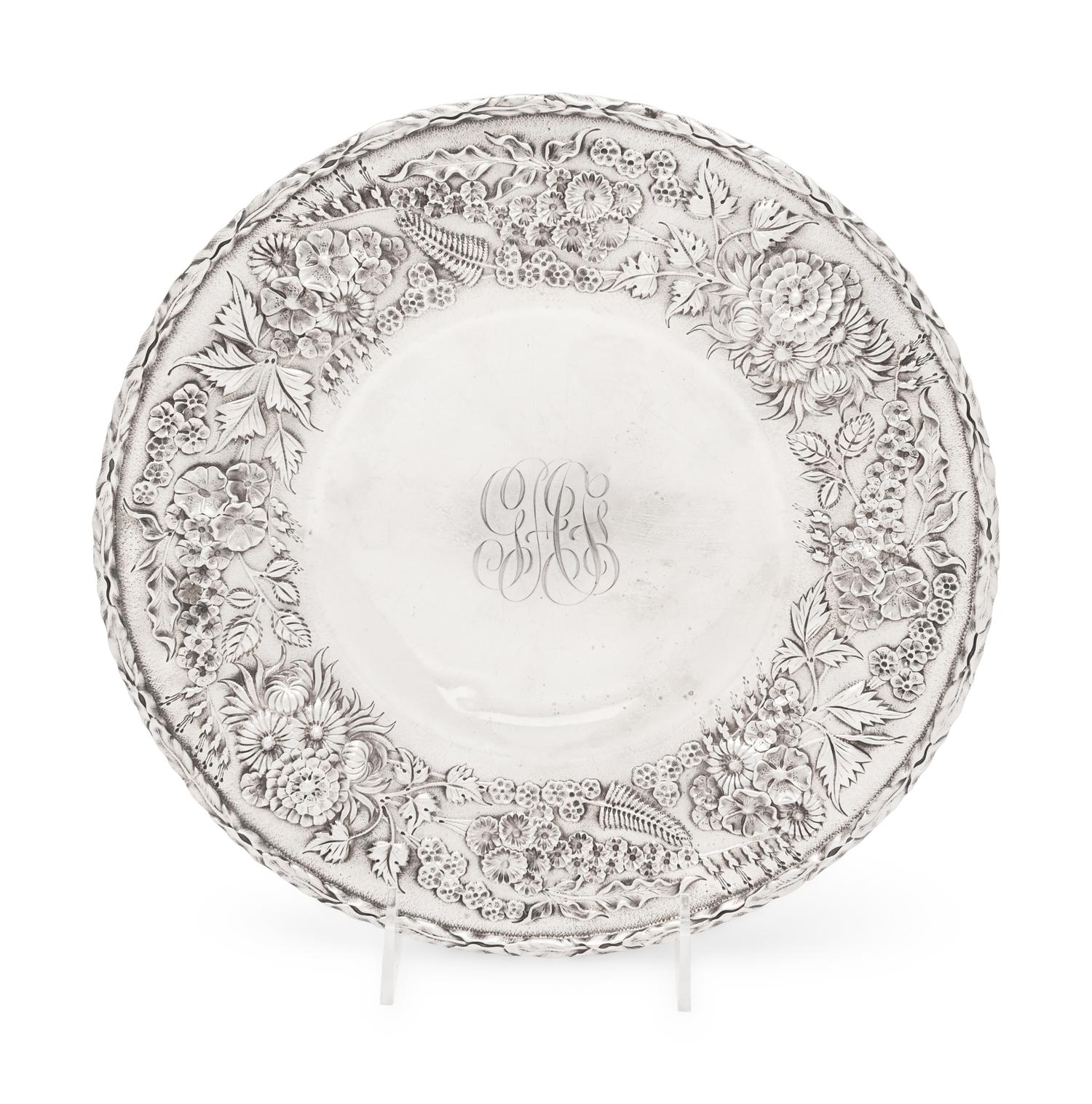 An S. Kirk and Son Repousse Silver Platter