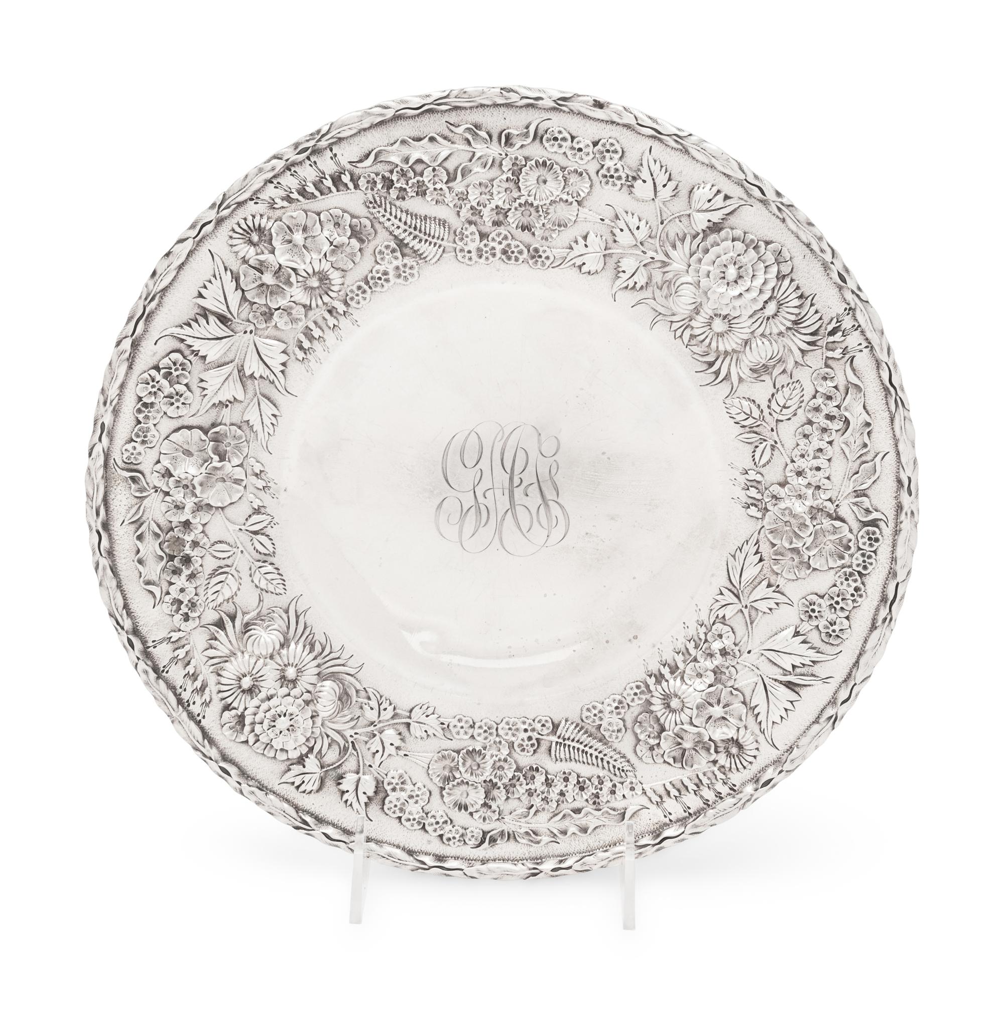 An S. Kirk and Son Repousse Silver Platter