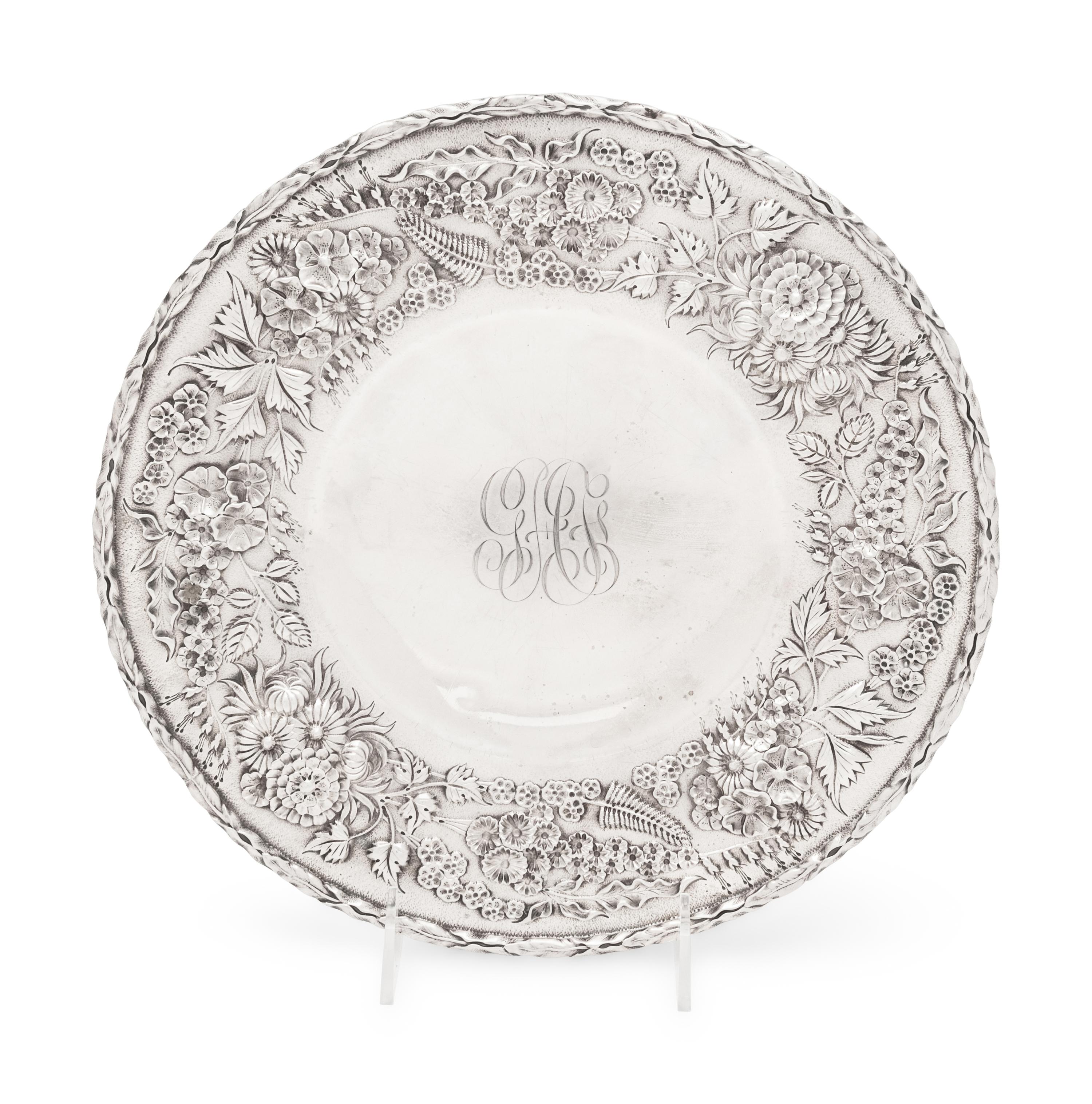 An S. Kirk and Son Repousse Silver Platter