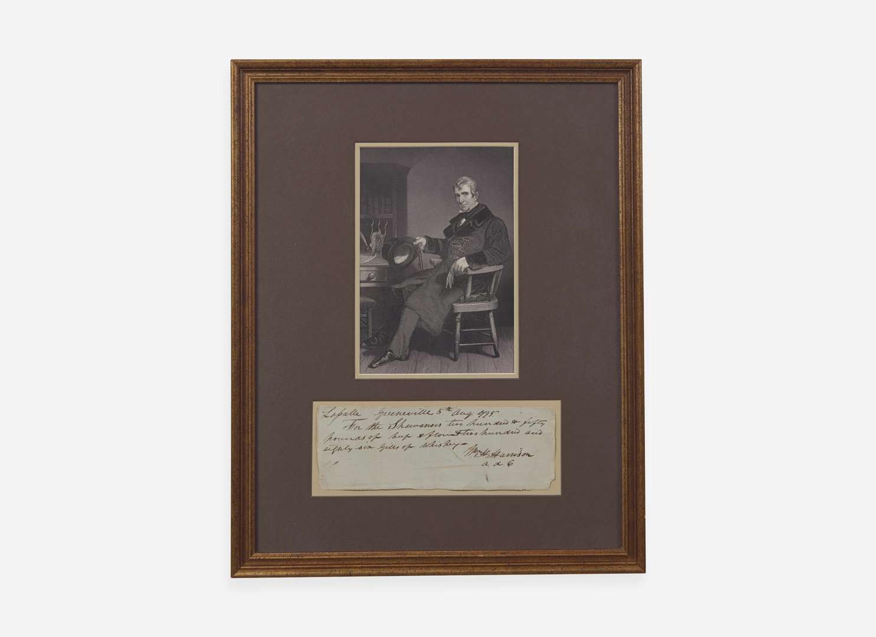 [Presidential] Harrison, William Henry: Autograph Document, signed