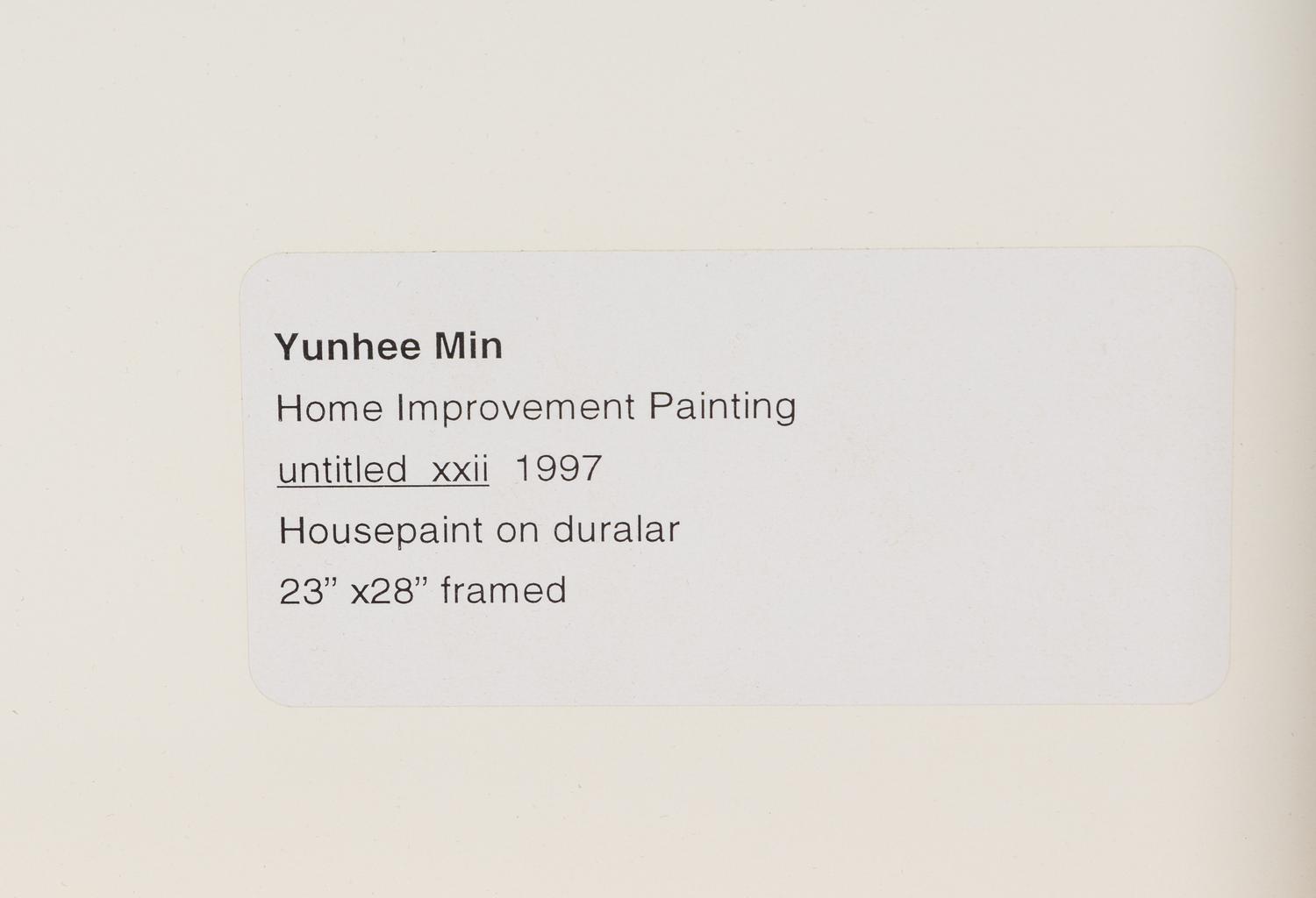 Untitled XXII (Home Improvement Painting) , 1997