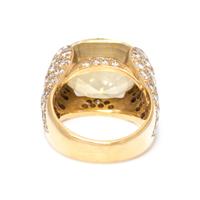 YELLOW SAPPHIRE AND DIAMOND RING