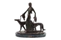 Lady with Two Hounds