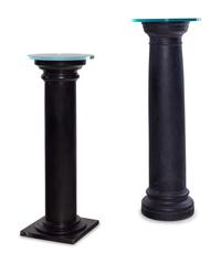 Two Ebonized Pedestals