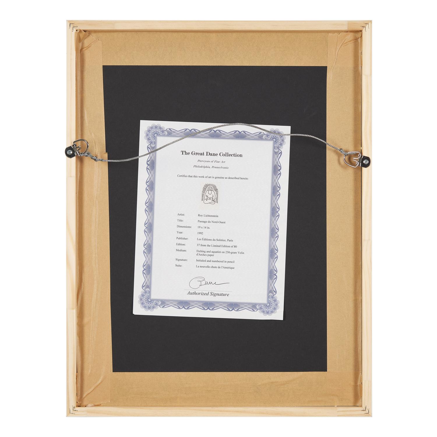 Roy Lichtenstein (American, 1923-1997) — Illustration for "Passage du Nord-Ouest" (from La Nouvelle Chute de L'Amérique ), 1992