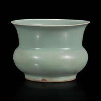 A Chinese Longquan-type celadon-glaze zhadou 龙泉窑青釉渣斗 Southern Song dynasty or later ?????