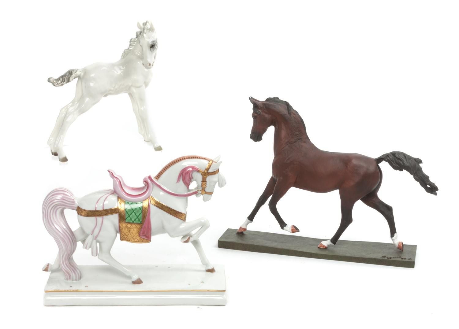 Two Porcelain Figures Width of first 10 1/4 inches. — 20TH CENTURY
