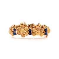 YELOW GOLD AND LAPIS LAZULI BRACELET