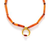 A Canaanite Gold and Carnelian Bead Necklace