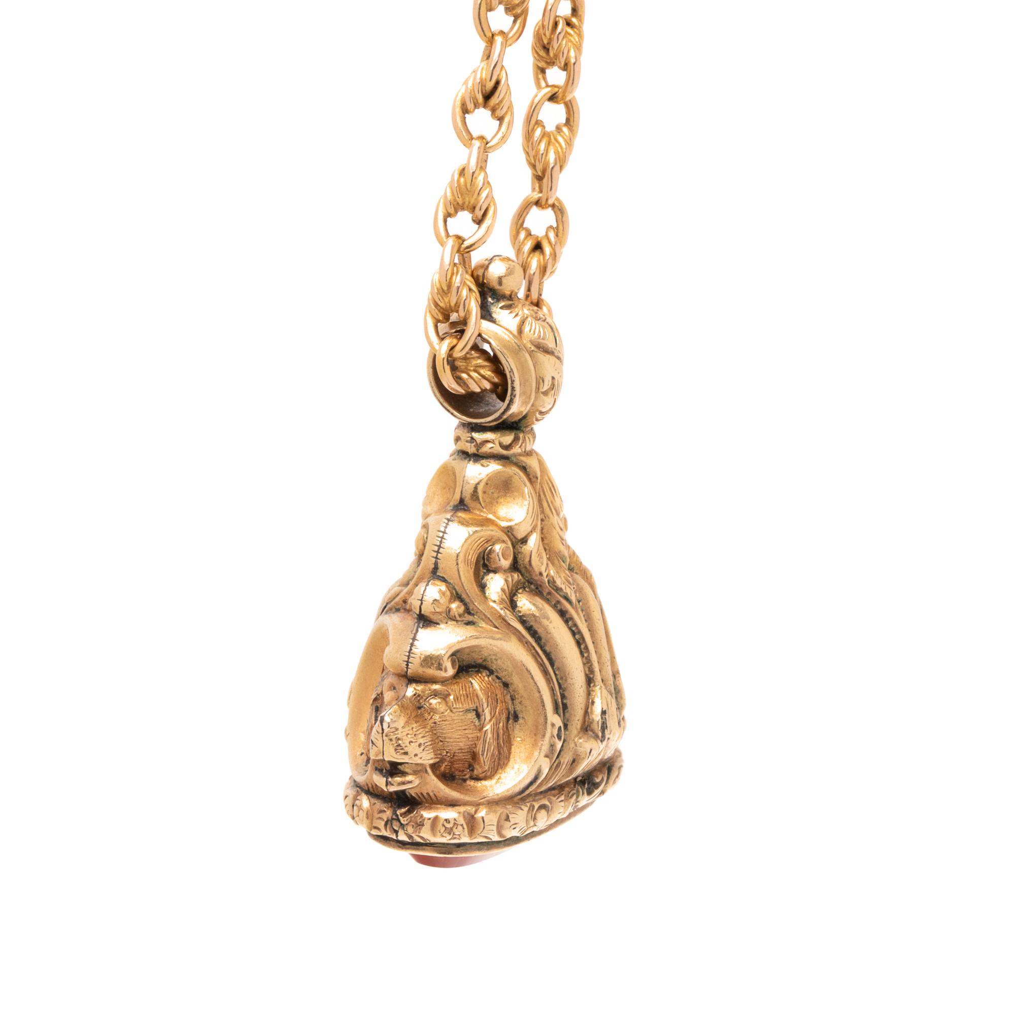 CARNELIAN FOB NECKLACE