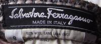 A Ferragamo Multicolor Wool Tweed Skirt, Size 8.