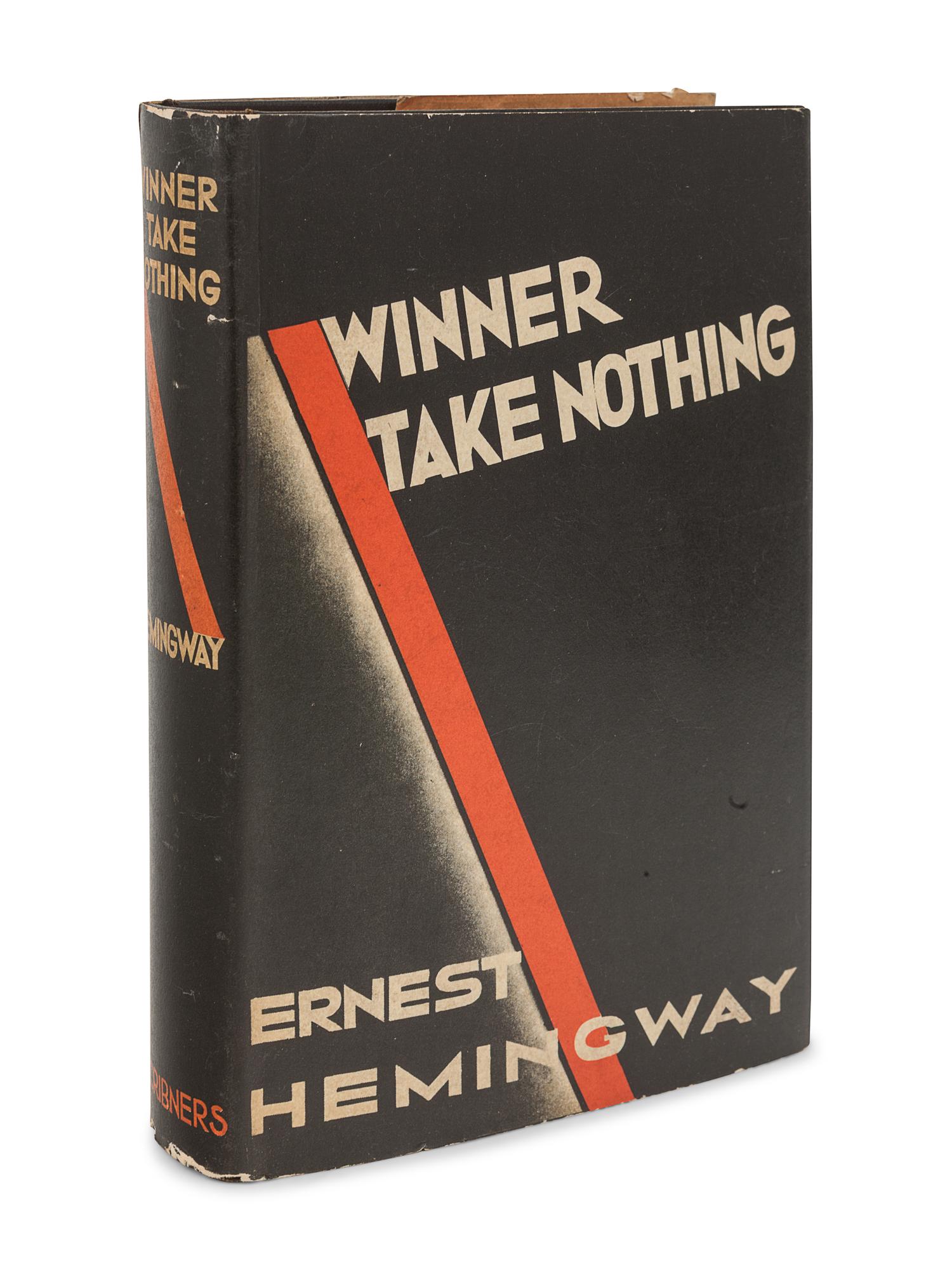 HEMINGWAY, Ernest (1899-1961). Winner Take Nothing. New York: Charles Scribner's Sons, 1933.
