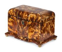 A George III Tortoise Shell Tea Caddy