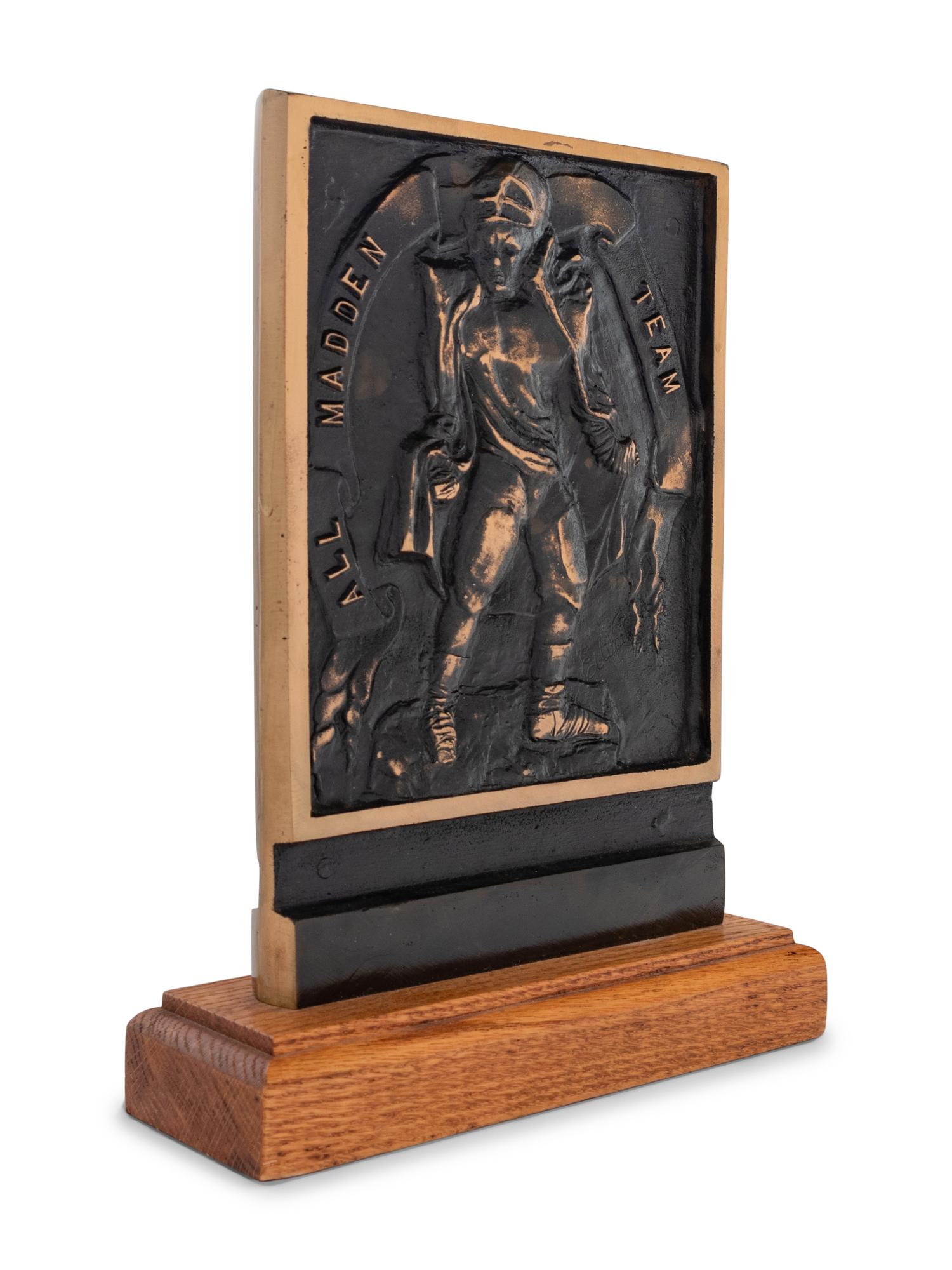 A 1988 John Madden All Madden Team Trophy Awarded to Mike Ditka Formerly Displayed at Mike Ditka's Restaurant