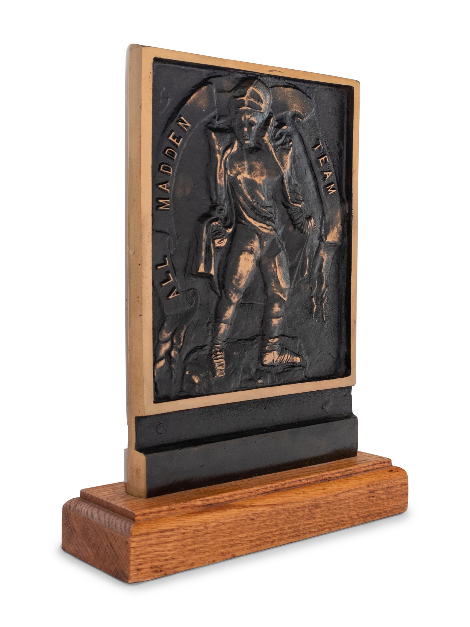 A 1988 John Madden All Madden Team Trophy Awarded to Mike Ditka Formerly Displayed at Mike Ditka's Restaurant