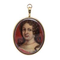 ANTIQUE, PORTRAIT MINIATURE PENDANT
