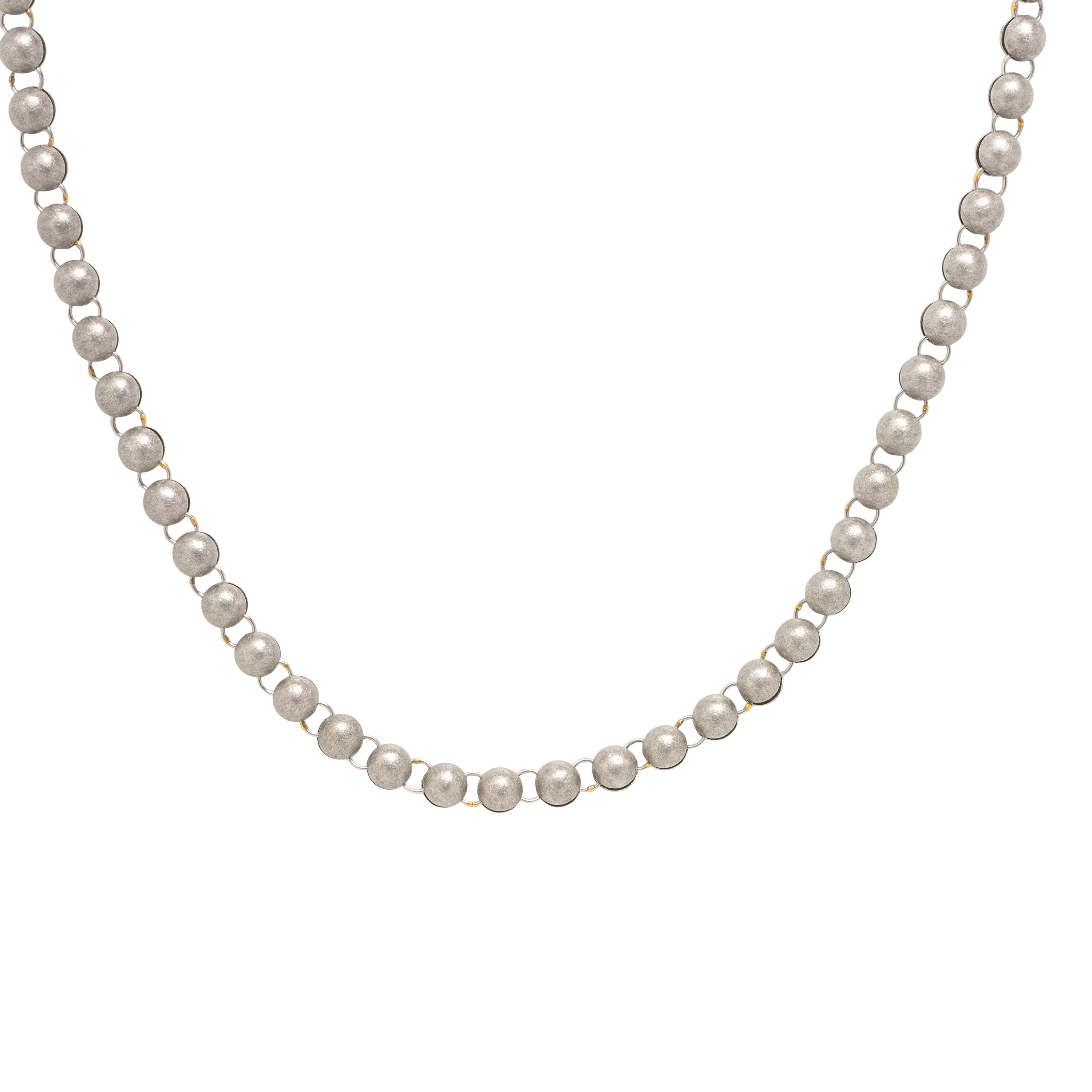 Platinum Bead Necklace