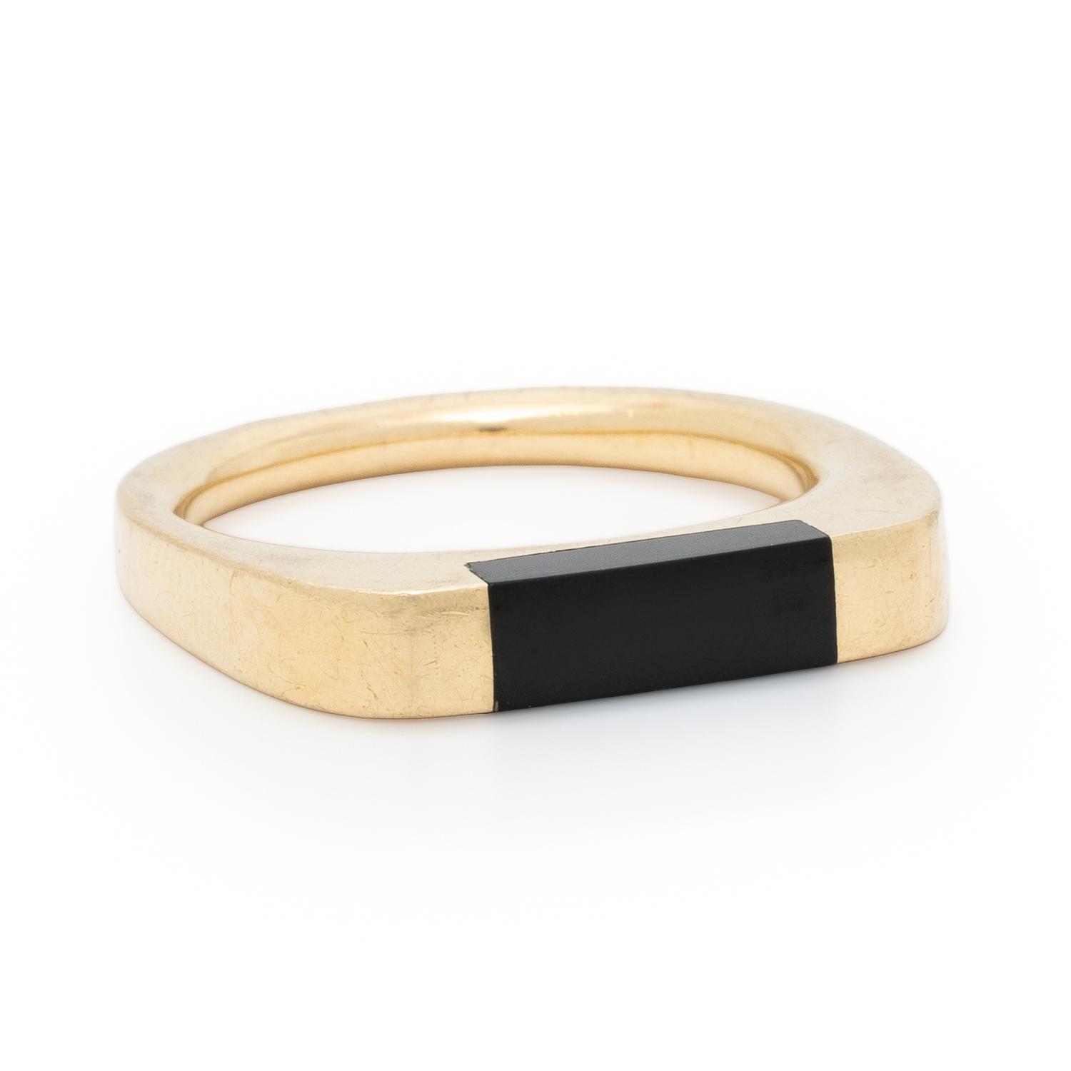 Alan Revere, Black Jade and Yellow Gold Ring