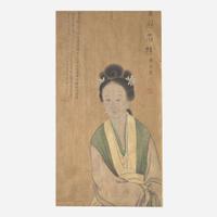 Attributed to Fang Wanyi方婉仪（款） 美人图 (Chinese b.1732-d.1779)