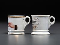 Two Porcelain Occupational Shaving Mugs