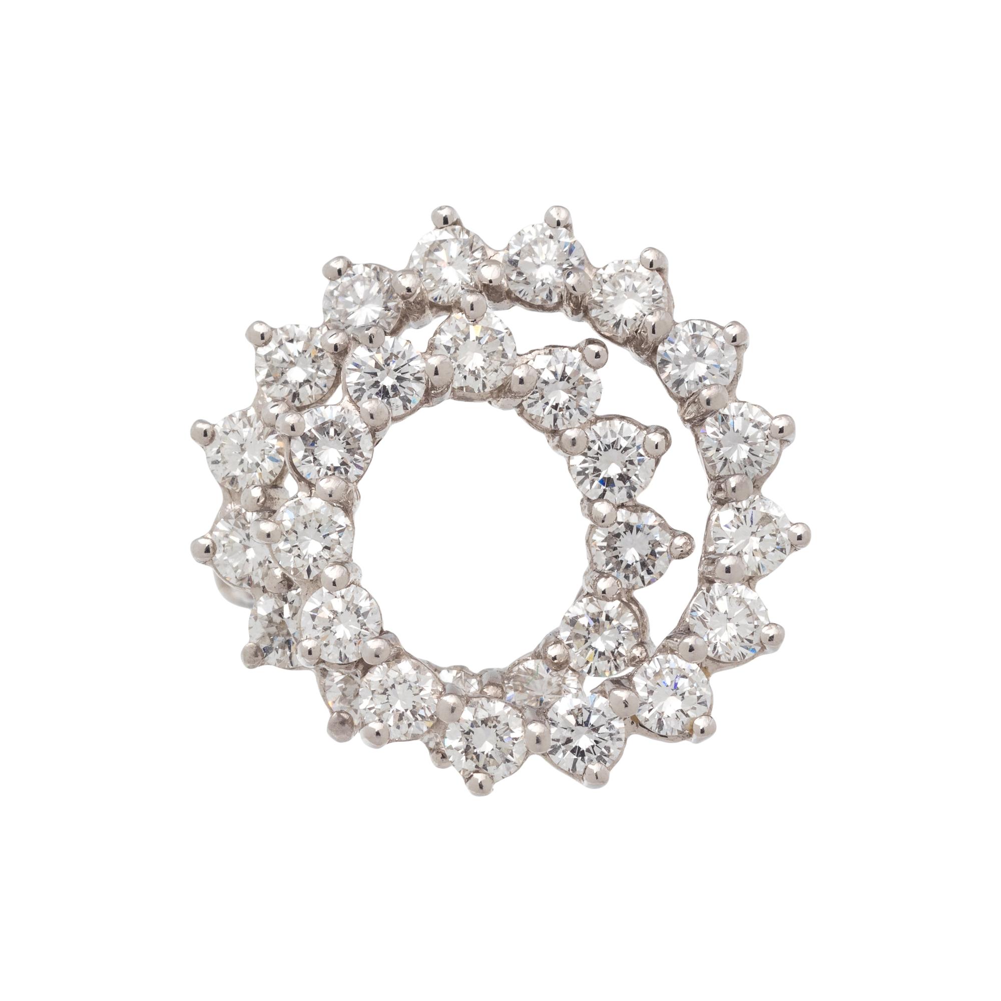 TIFFANY & CO., DIAMOND SWIRL BROOCH