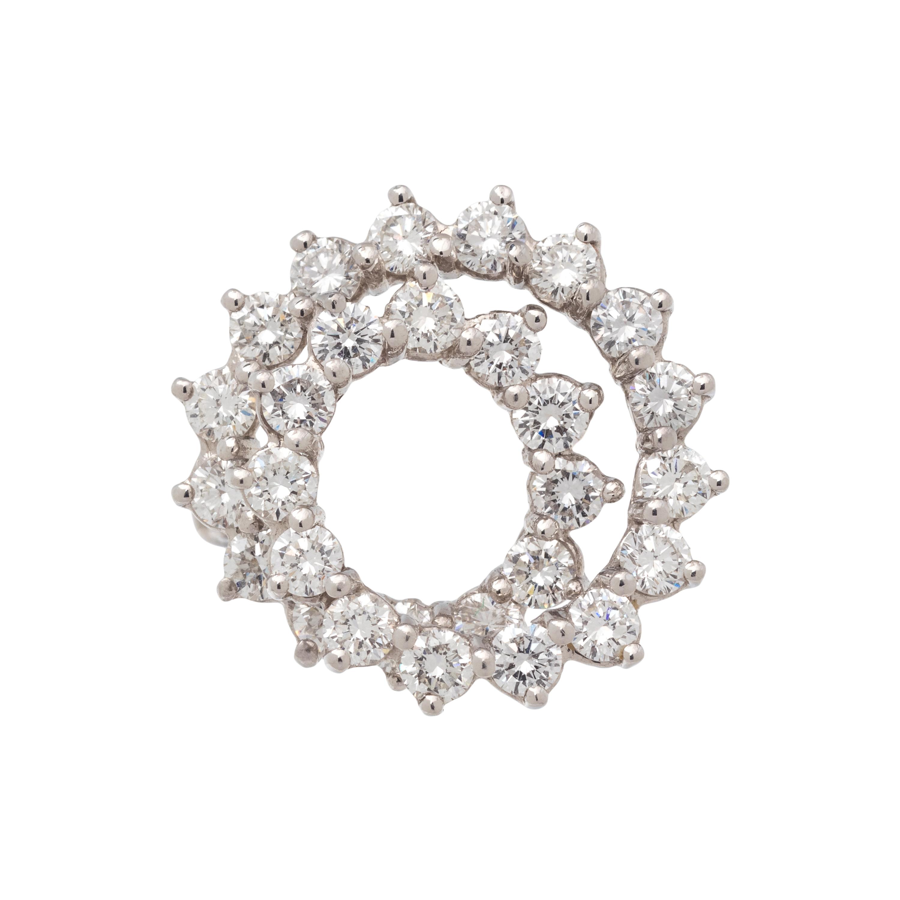 TIFFANY & CO., DIAMOND SWIRL BROOCH