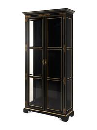 A Kindel Empire Style Ebonized Vitrine Cabinet