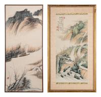 Two Chinese Ink and Color Paintings