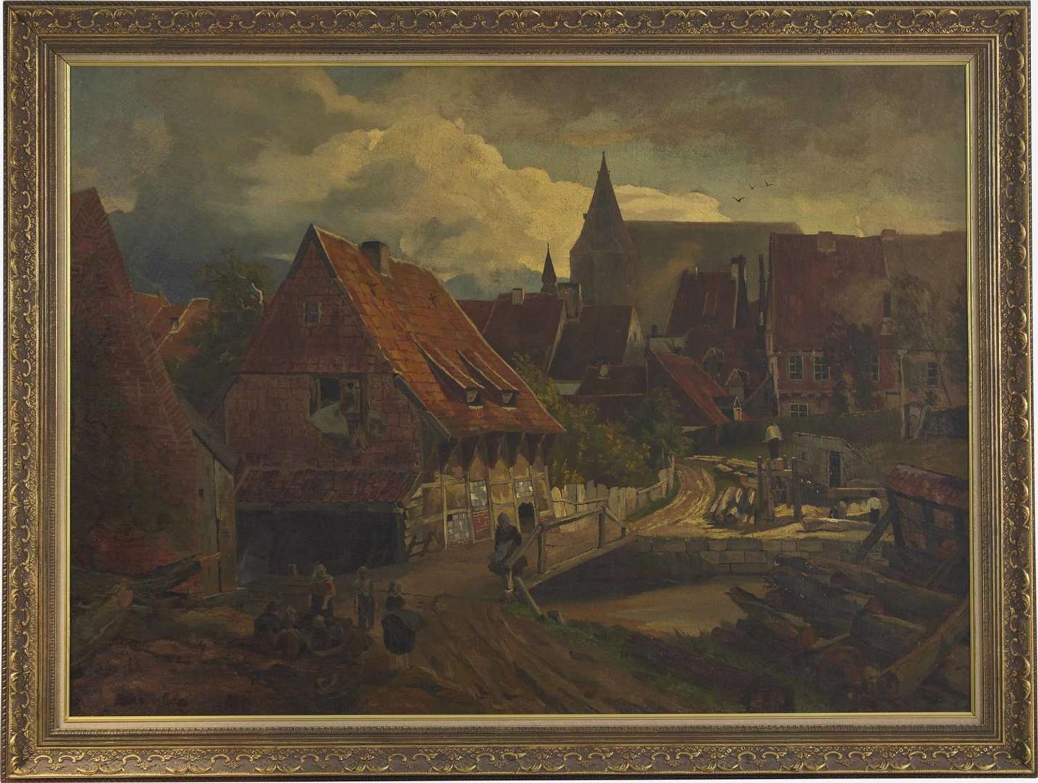 Andreas Achenbach (German, 1815–1910) - Village Landscape