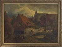 Andreas Achenbach (German, 1815–1910) - Village Landscape