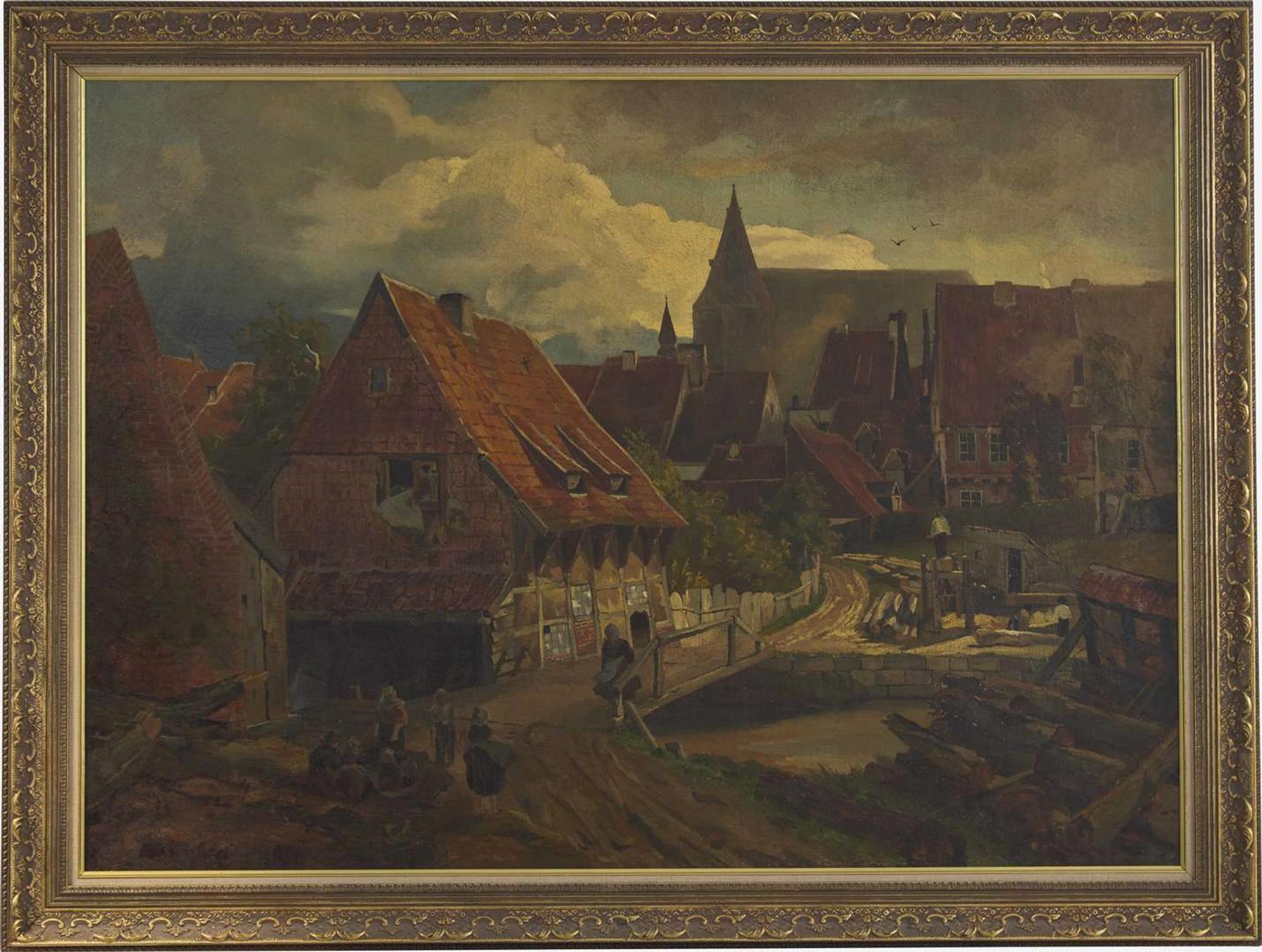 Andreas Achenbach (German, 1815–1910) - Village Landscape