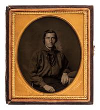 [CIVIL WAR]. Sixth plate ambrotype of an antebellum sailor by Dunshee & Co. N.p., ca 1850s.