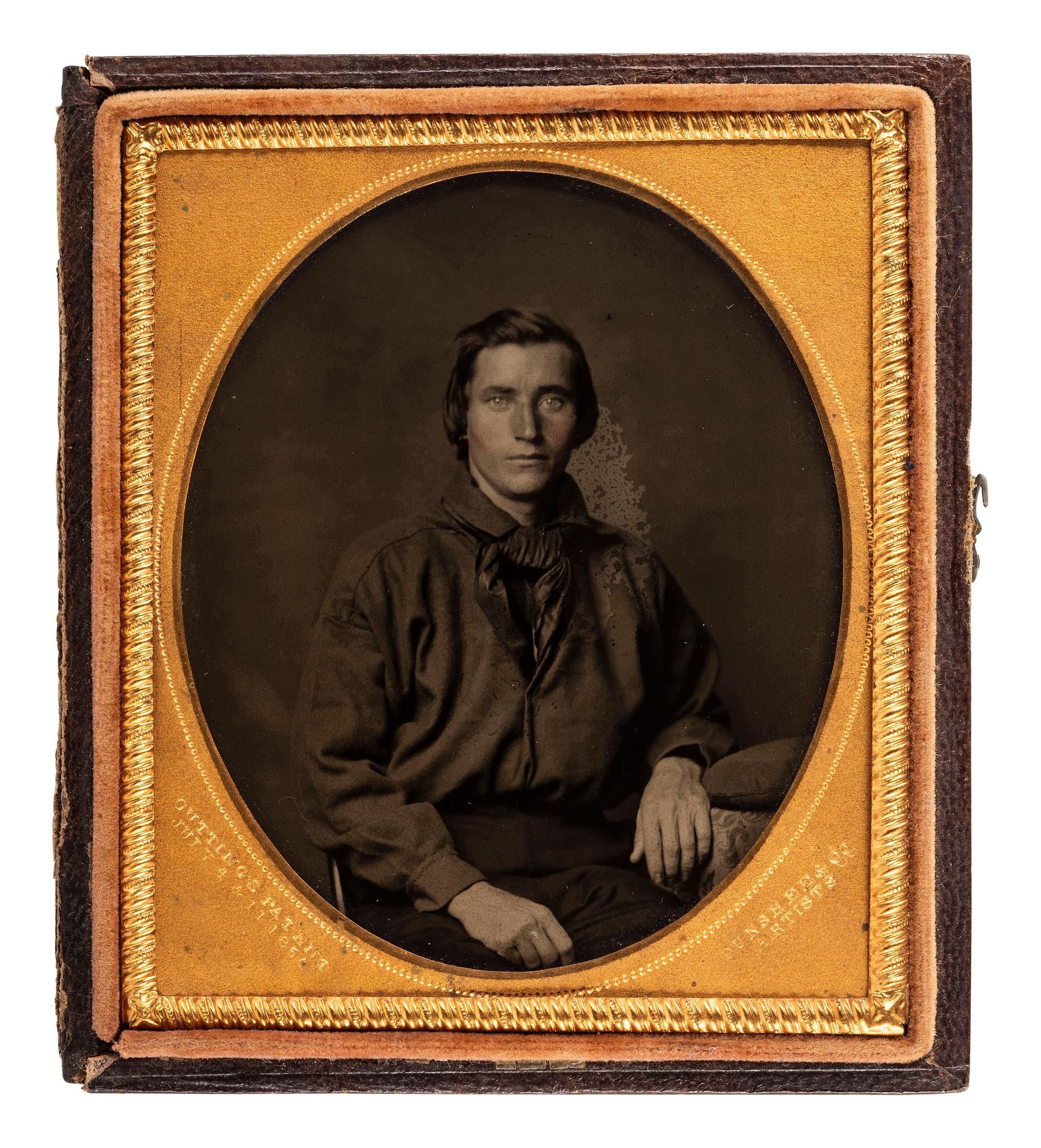 [CIVIL WAR]. Sixth plate ambrotype of an antebellum sailor by Dunshee & Co. N.p., ca 1850s.