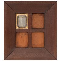 [EARLY PHOTOGRAPHY - PORTRAITURE]. A Daguerreian wall frame containing 6 quarter plate tintypes, with additional frames and mats, including: