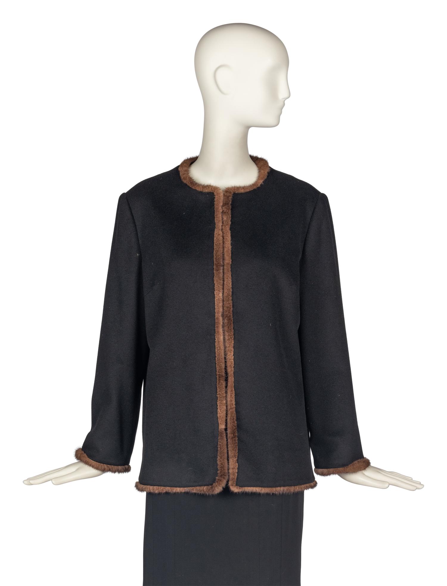 J. Mendel Wool Jacket With Sable Trim