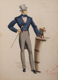 Four Conceptual Costume Illustrations from Cecil B. DeMille Films, 1935-1956