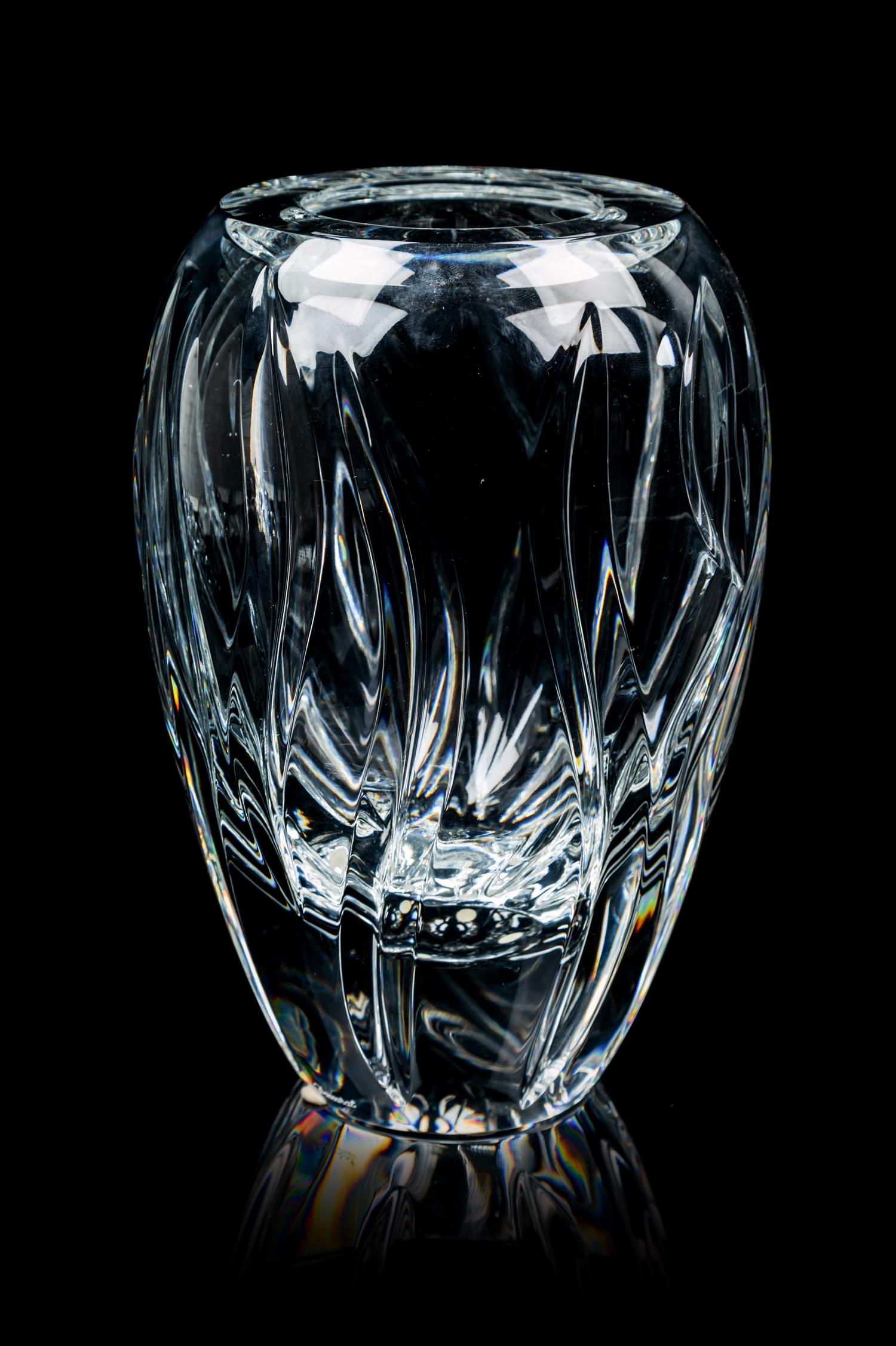 A Baccarat Tall Vase Height 10 inches.
