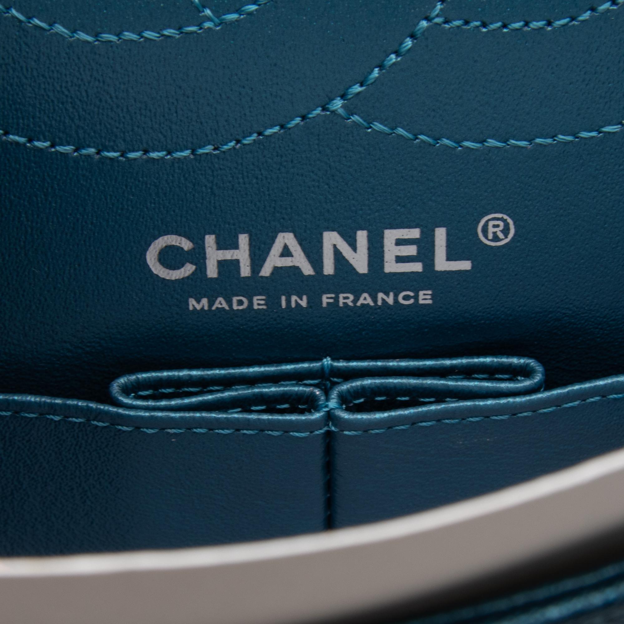 CHANEL, METALLIC BLUE 2.55 REISSUE FLAP BAG
