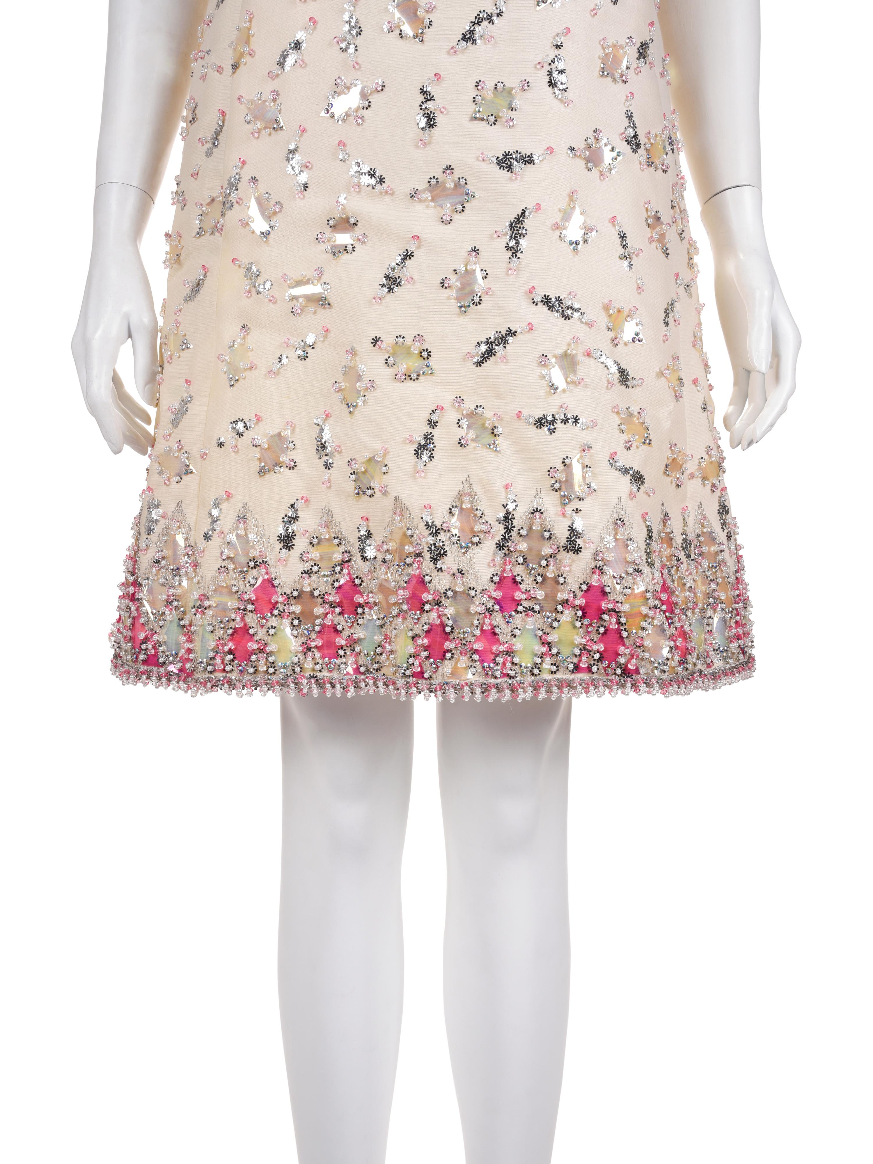 Malcolm Starr Embellished Silk Dress, 1960s