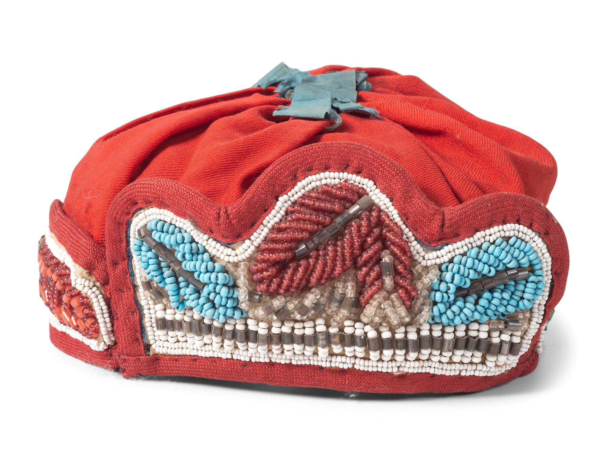Anishinaabe and Tuscarora Beaded Cotton Caps