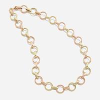 A bicolor gold necklace