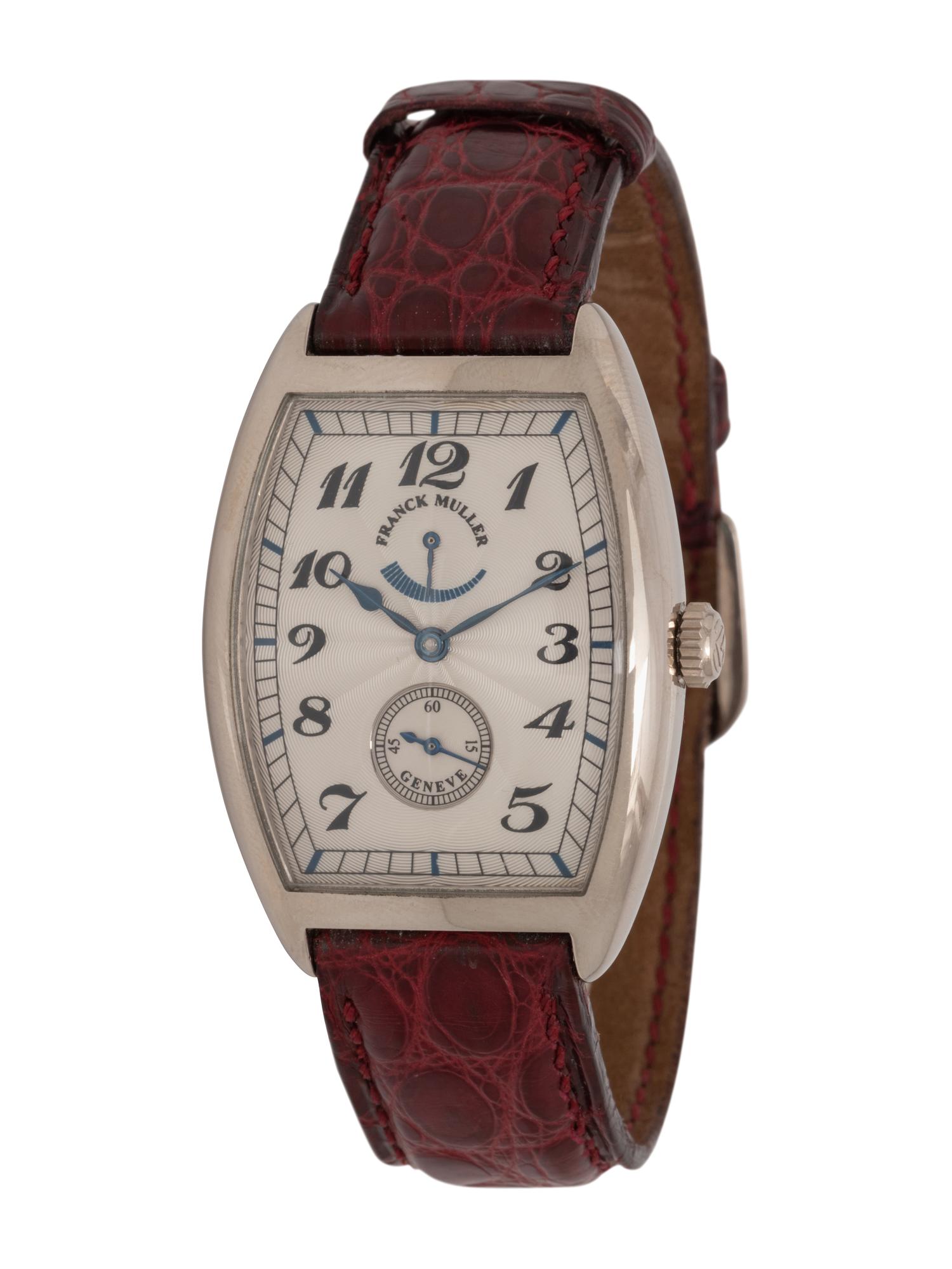 FRANCK MULLER, REF. 2852 18K WHITE GOLD TONNEAU WATCH