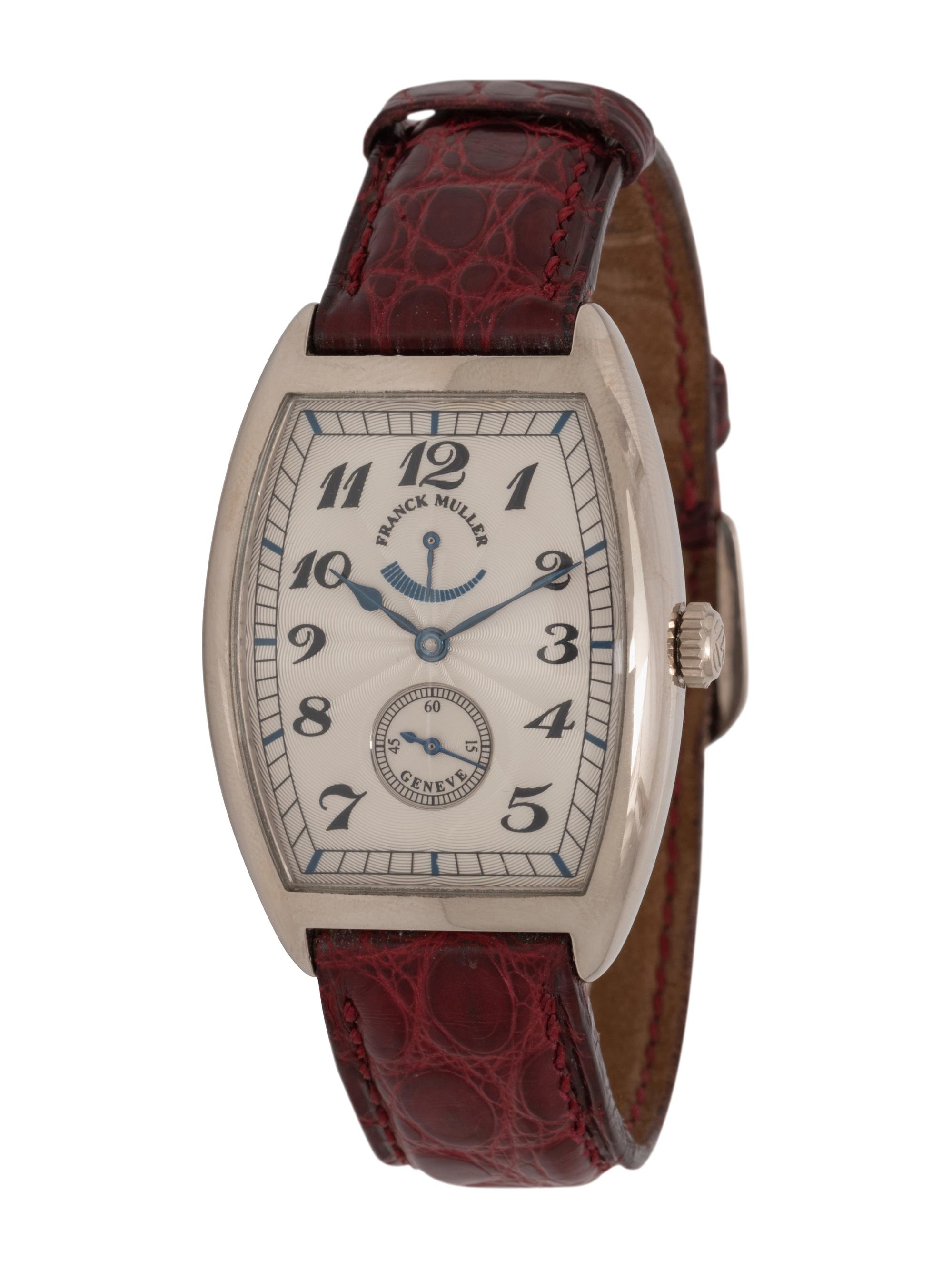 FRANCK MULLER, REF. 2852 18K WHITE GOLD TONNEAU WATCH