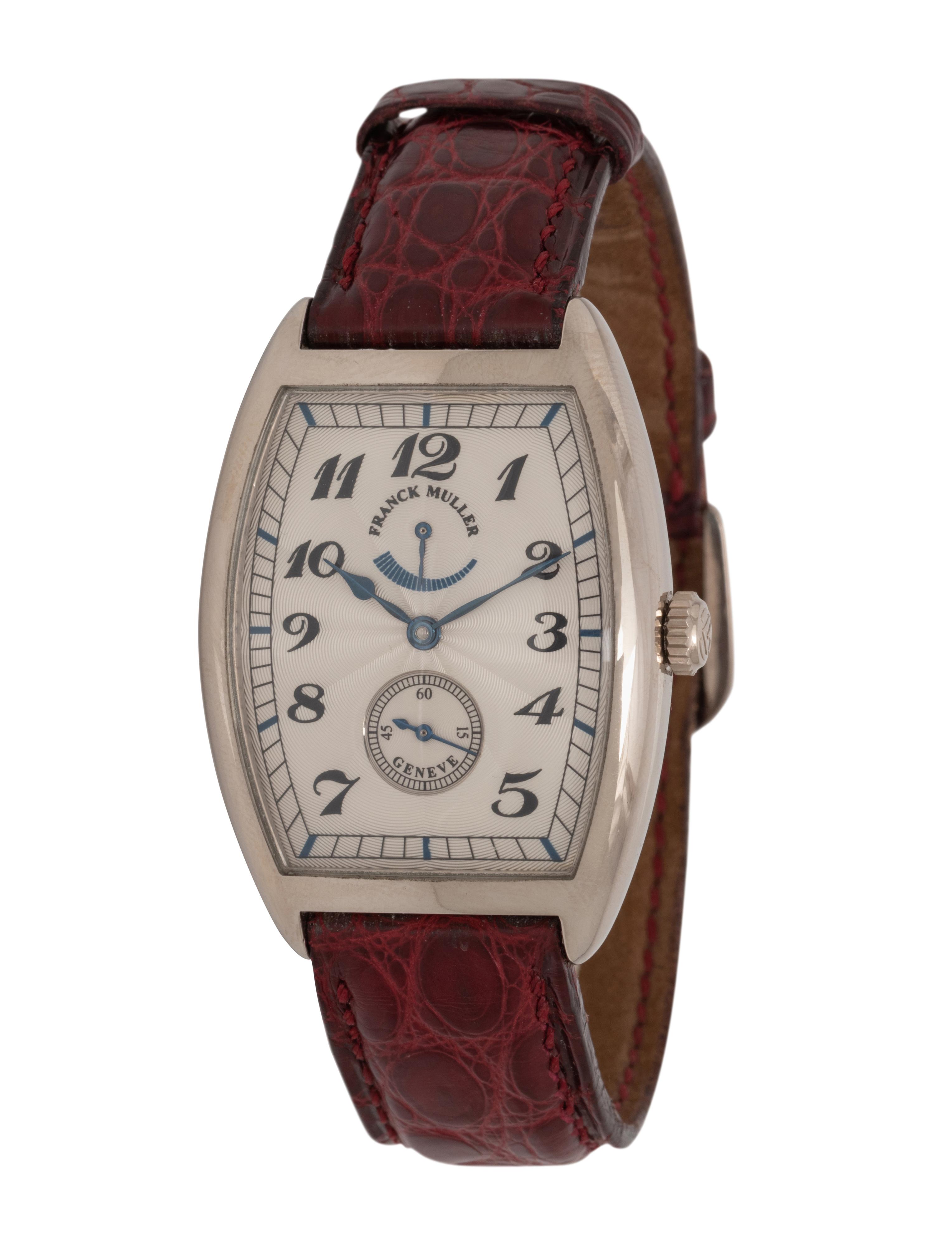 FRANCK MULLER, REF. 2852 18K WHITE GOLD TONNEAU WATCH