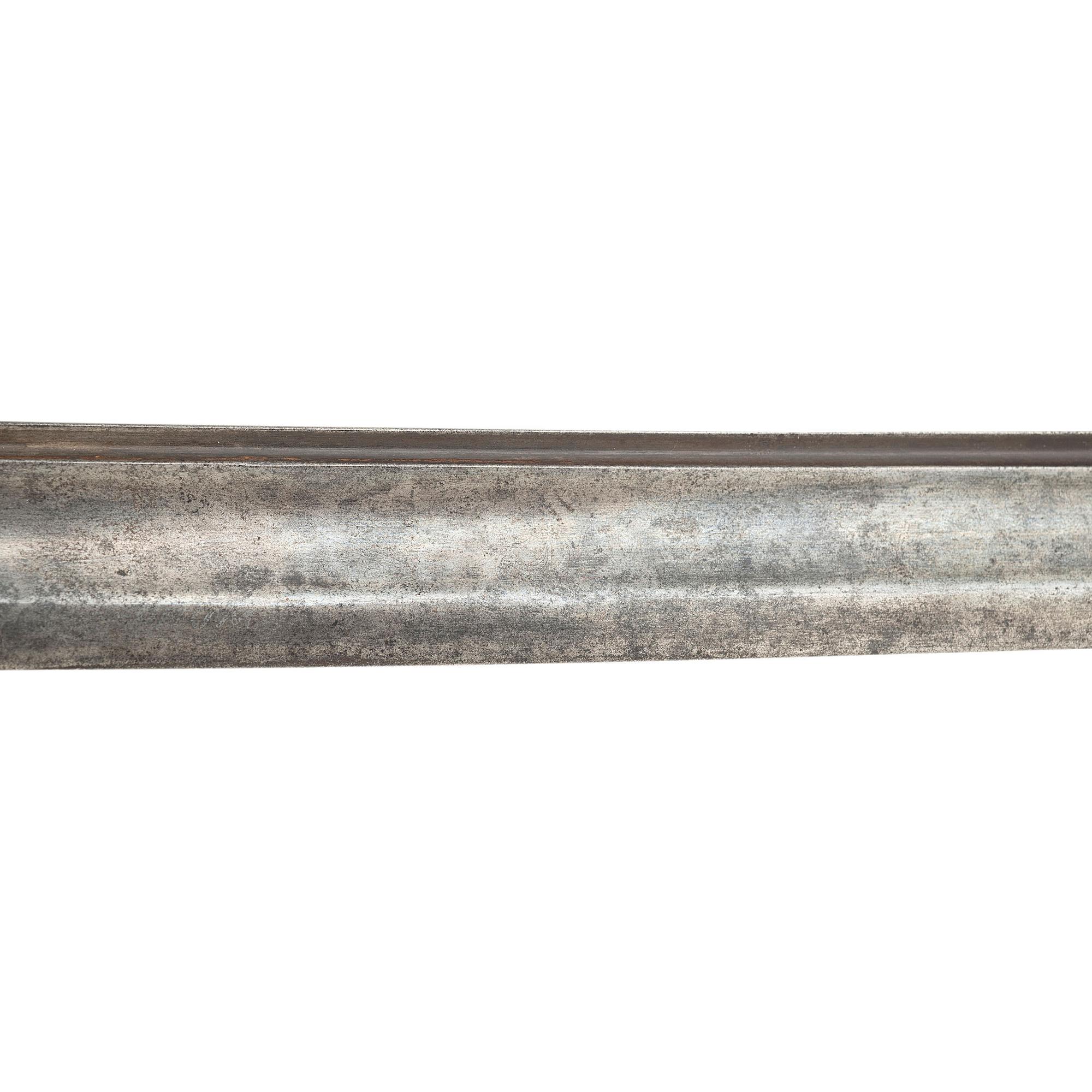 French Import Foot Officers Sword Etched to Lt. Col. John C. Black - 37th Illinois Infantry and Congressional Medal of Honor Recipient