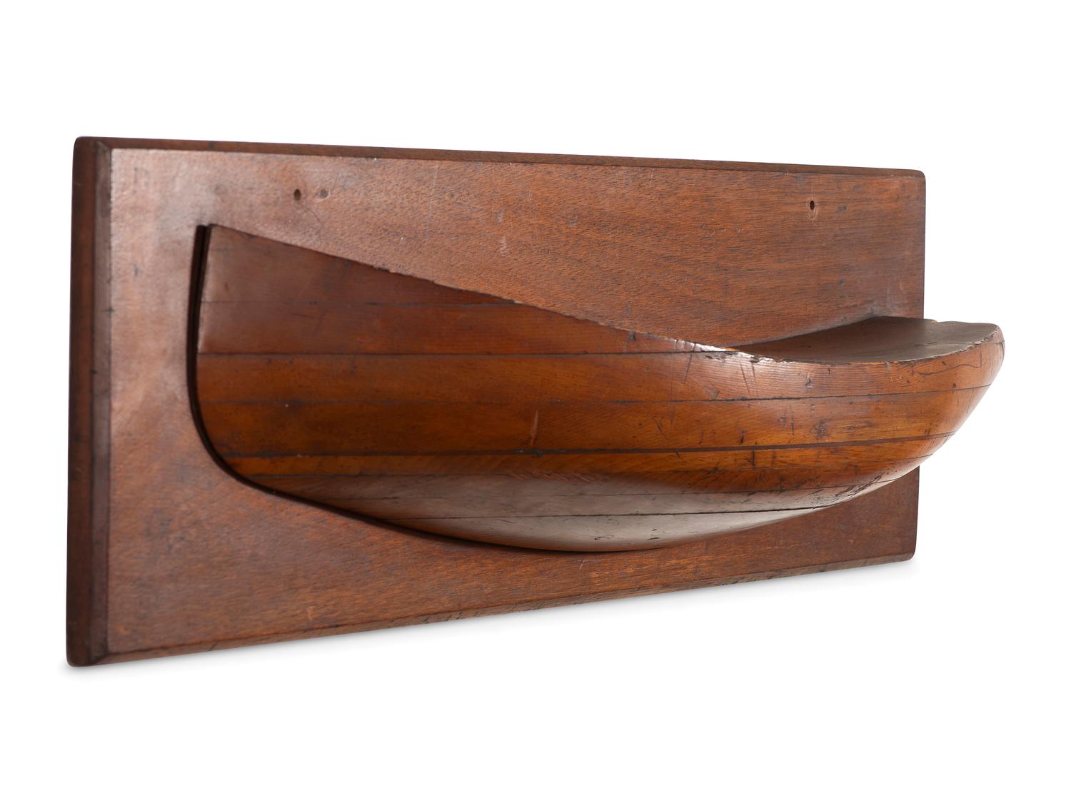 Two Mounted Half Hull Models